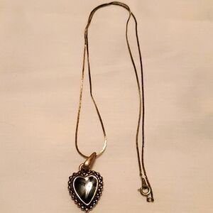 24" necklace with Black heart